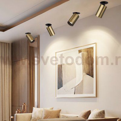 Citilux AXEL CL512D13R Спот поворотный встраиваемый Бронза Рифлёный