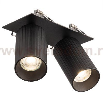 Citilux AXEL CL512D21R Спот поворотный встраиваемый двойной Чёрный Рифлёный
