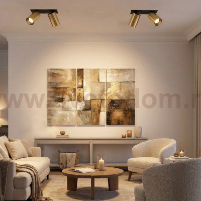 Citilux AXEL CL512D22 Спот поворотный встраиваемый двойной Латунь