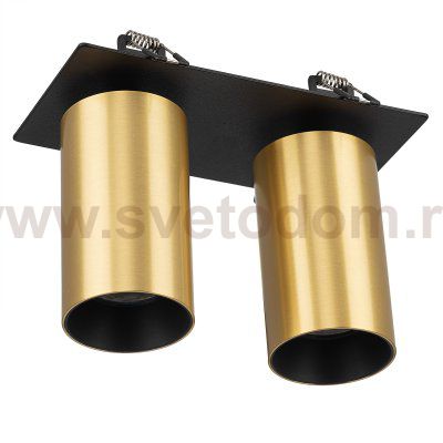 Citilux AXEL CL512D22 Спот поворотный встраиваемый двойной Латунь