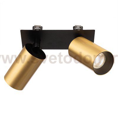 Citilux AXEL CL512D22 Спот поворотный встраиваемый двойной Латунь