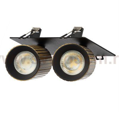 Citilux AXEL CL512D23R Спот поворотный встраиваемый двойной Бронза Рифлёный