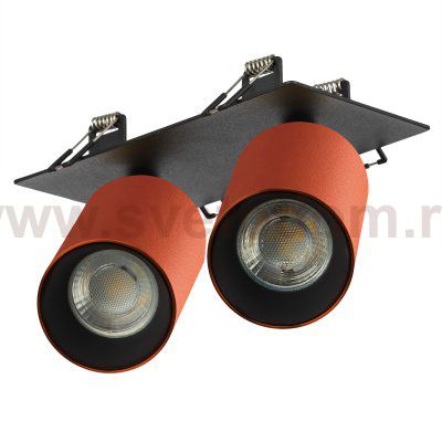Citilux AXEL CL512D24 Спот поворотный встраиваемый двойной Оранжевый