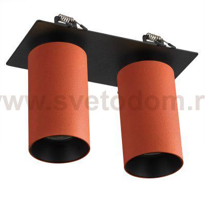 Citilux AXEL CL512D24 Спот поворотный встраиваемый двойной Оранжевый