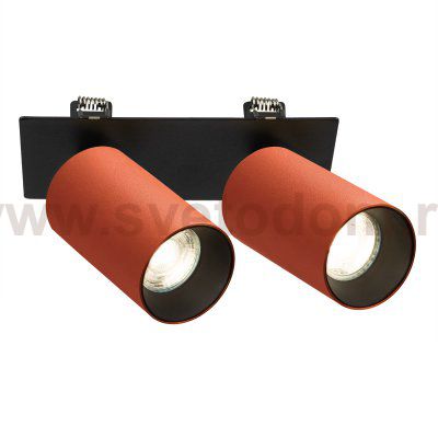 Citilux AXEL CL512D24 Спот поворотный встраиваемый двойной Оранжевый