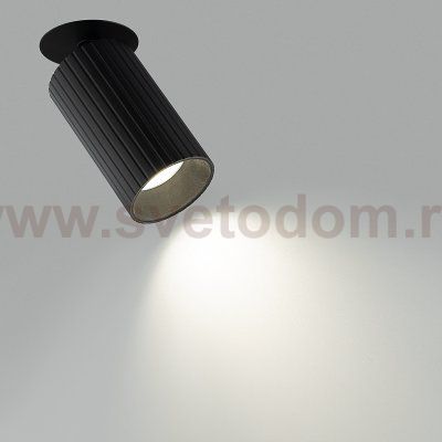 Citilux SkyPORT.10 AXEL CL512S11R Спот поворотный встраиваемый Чёрный Рифлёный