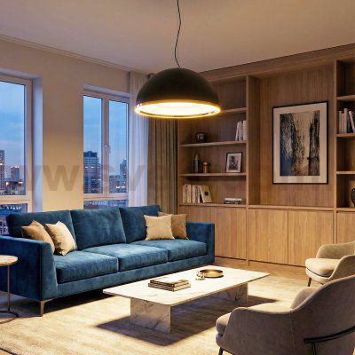 Citilux FLOOM CL736251 Светильник подвесной с пультом Чёрный+Золото