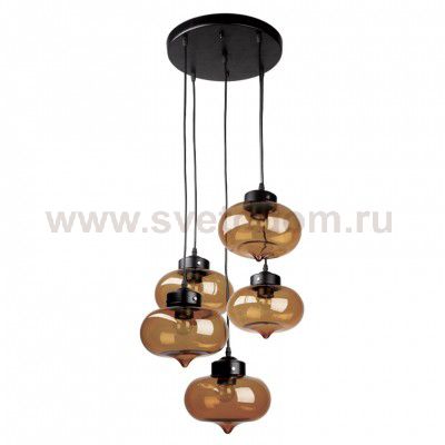 Люстра потолочная CLG0010560E27 металл, стекло 5*60W E27