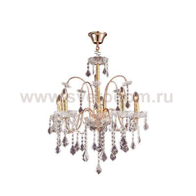 Люстра подвесная CLK0010560E14GD(CRYSTELLE 301/5) металл,стекло, хрусталь 5*60W E14