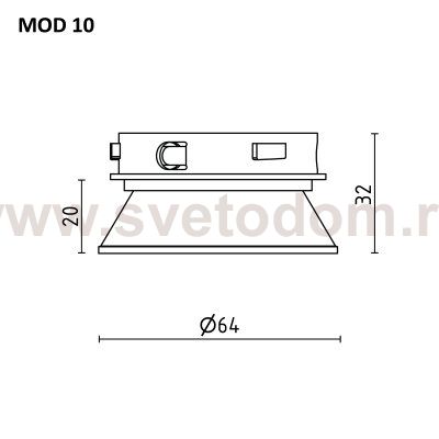 SKYTEK SKYPORT MOD CLP10M2 Декоративный рефлектор Матовое Золото