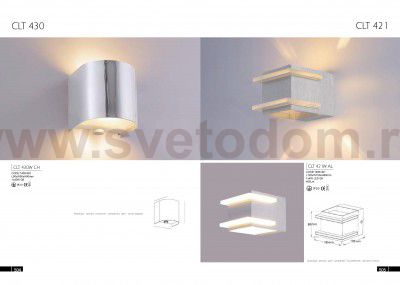 Светильник бра Crystal Lux CLT 421W AL (1400/421)