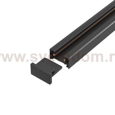 Шинопровод однофазный с питанием и заглушкой Crystal Lux CLT 0.11 01 L1000 BL (1407/002)