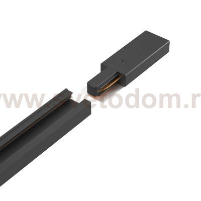 Шинопровод однофазный с питанием и заглушкой Crystal Lux CLT 0.11 01 L1000 BL (1407/002)