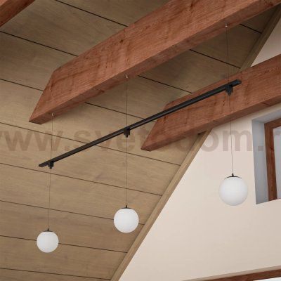 Шинопровод однофазный с питанием и заглушкой Crystal Lux CLT 0.11 01 L1000 BL (1407/002)