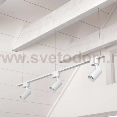 Шинопровод однофазный с питанием и заглушкой Crystal Lux CLT 0.11 01 L1000 WH (1407/001)