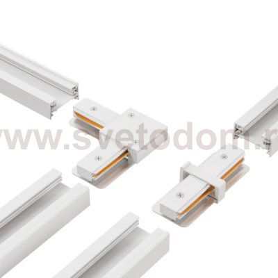 Шинопровод однофазный с питанием и заглушкой Crystal Lux CLT 0.11 01 L1000 WH (1407/001)