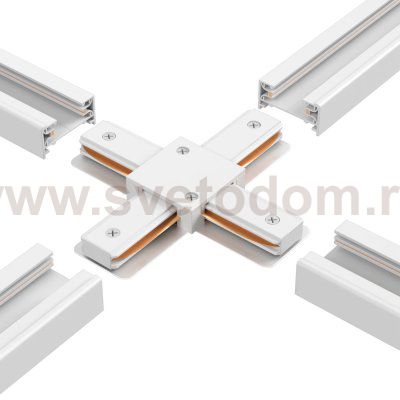Соединитель X-образный (однофазный) Crystal Lux CLT 0.211 09 WH (1408/039)