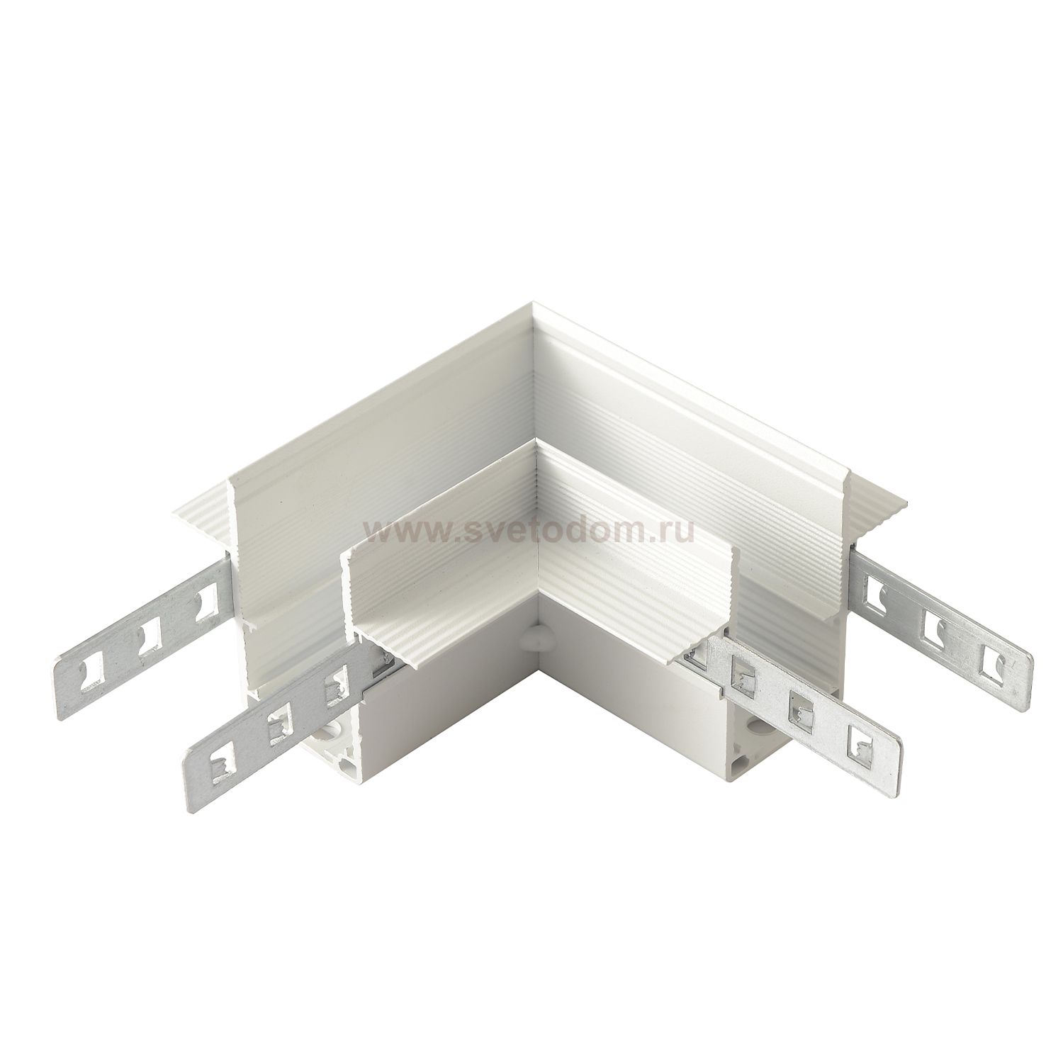 Соединитель для магнитного встраиваемого шинопровода для ГКЛ12,5 мм угловой Crystallux CLT 0.223 11 WH SPACE