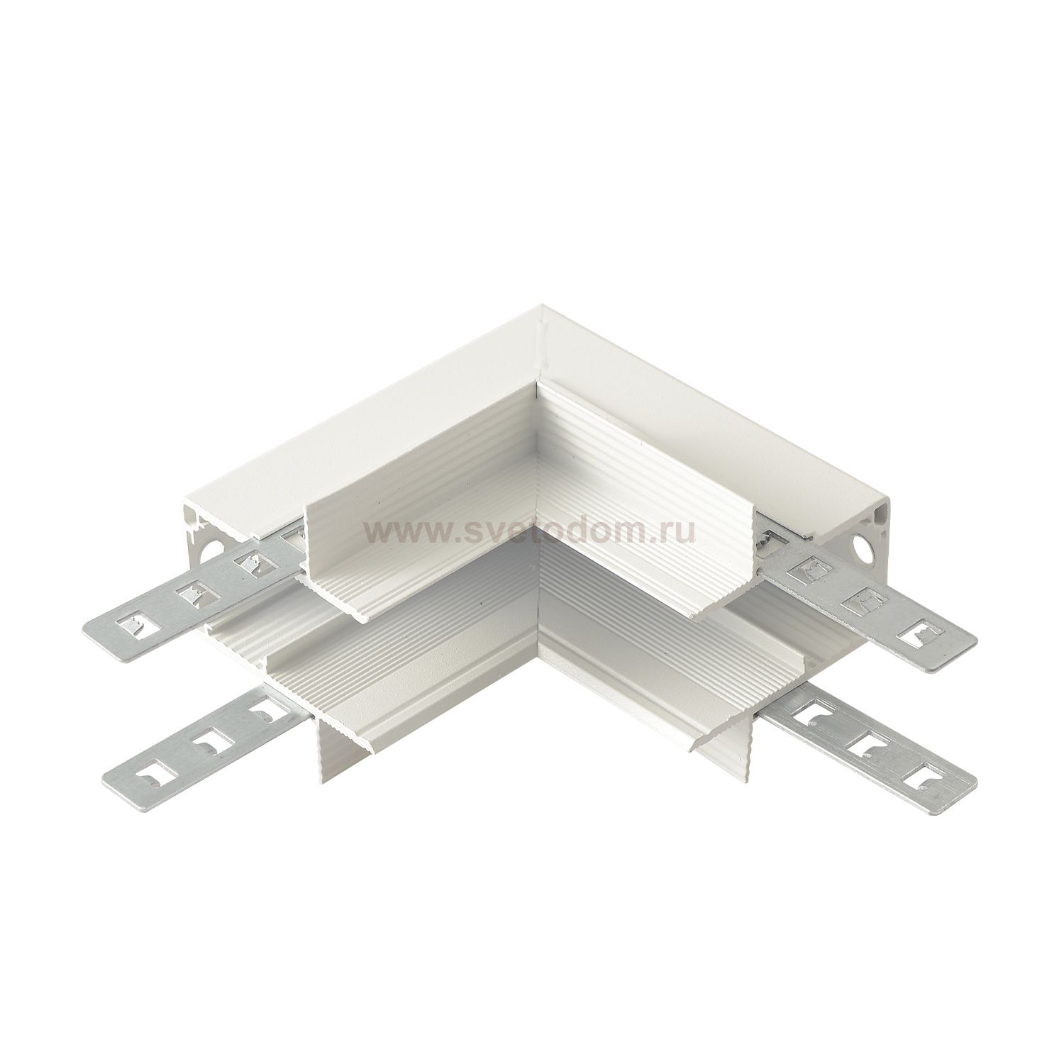 Внутренний соединитель угловой для встраиваемого магнитного шинопровода для ГКЛ12,5 мм Crystallux CLT 0.223 13 WH SPACE