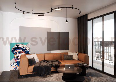 Светильник трековый для гибкой магнитной системы Crystal Lux CLT 0.37 003 9W BL SMART