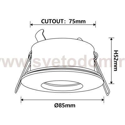 Светильник встраиваемый Crystallux CLT 045C1 WH IP44 Torus