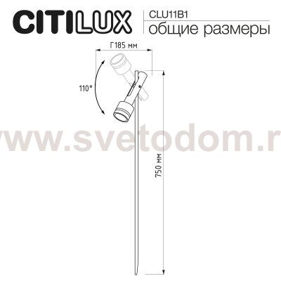 Citilux SPOTTER CLU11B1 Ландшафтный поворотный светильник Чёрный