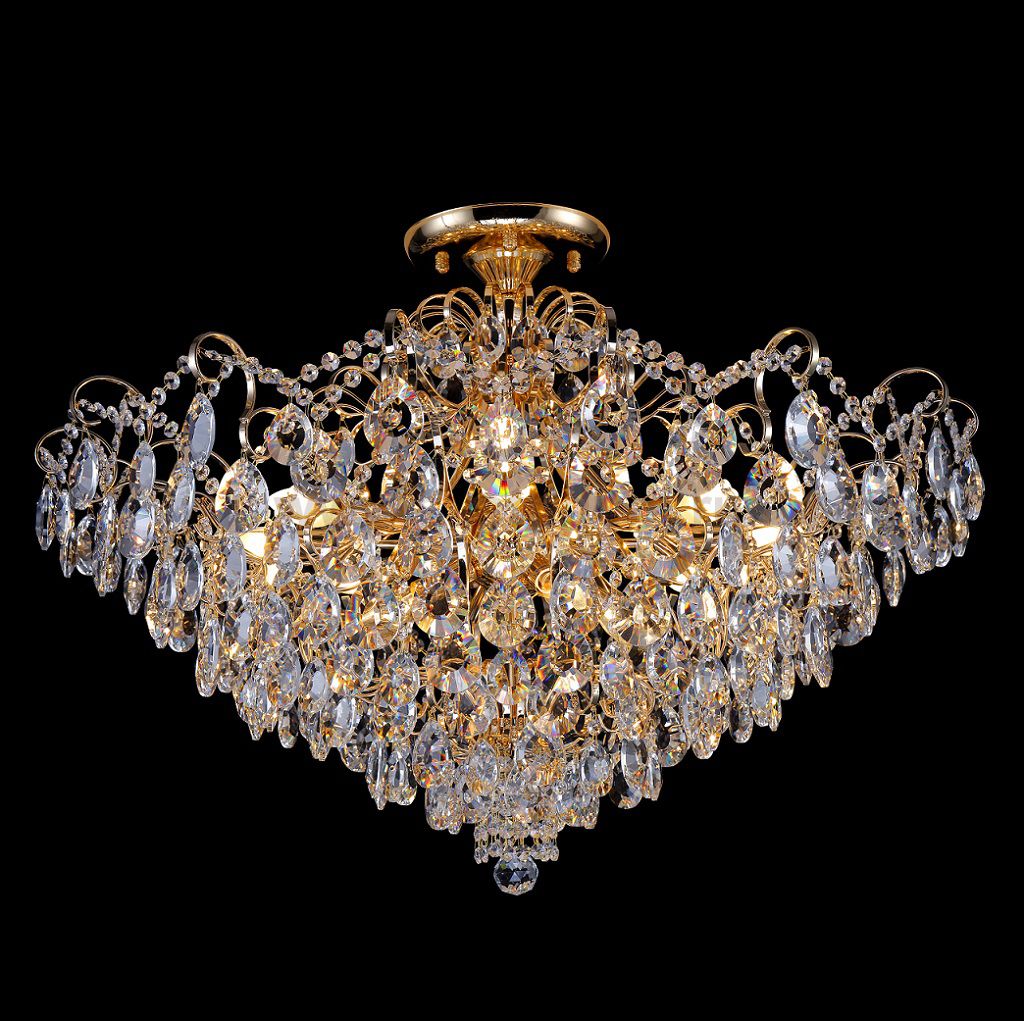 Светильник потолочный Crystal lux CONTESSA PL12 GOLD 1431/112