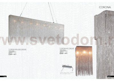 Светильник подвесной Crystal Lux CORONA SP8 L1000 CHROME (1450/208)