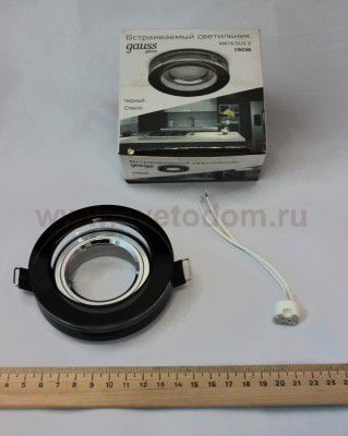Светильник Gauss Glass CR036 Черный, Gu5.3