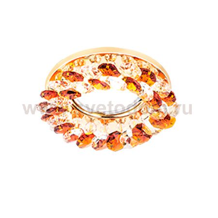 Светильник Gauss Brilliance CR043, Кристалл/Янтарь/Золото, Gu5.3 (CR043)