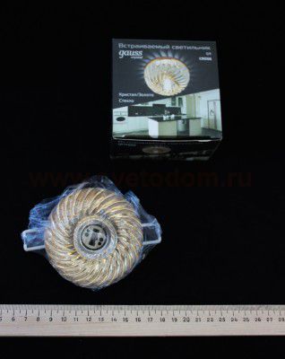 Светильник Gauss Crystal CR056 Кристал/Золото, G9