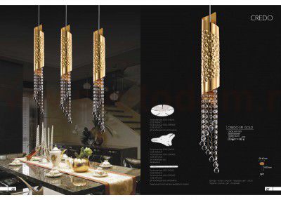 Светильник подвесной Crystal Lux CREDO SP1 GOLD (1471/201)