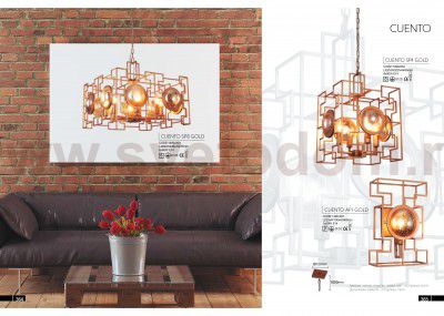 Светильник подвесной CUENTO SP4 GOLD (1490/204) Crystal lux