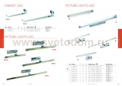 Светильник настенный Arte lamp A1109AP-1CC PICTURE LIGHTS LED