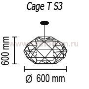 Подвесной светильник Cage Three S3 12 01g