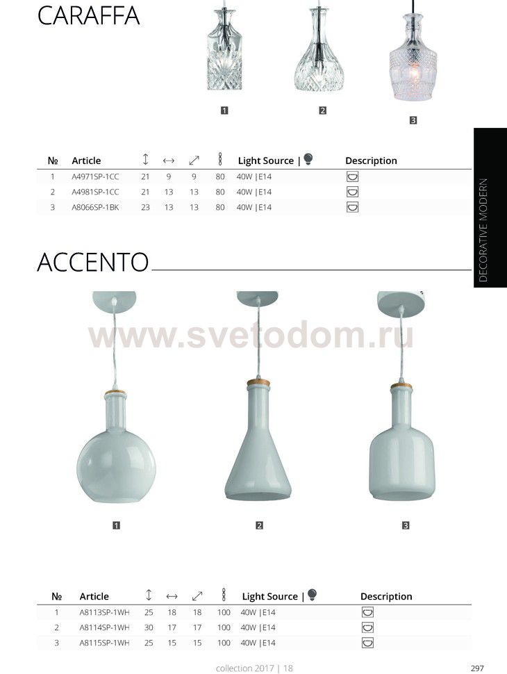Светильник подвесной Arte lamp A8114SP-1WH ACCENTO