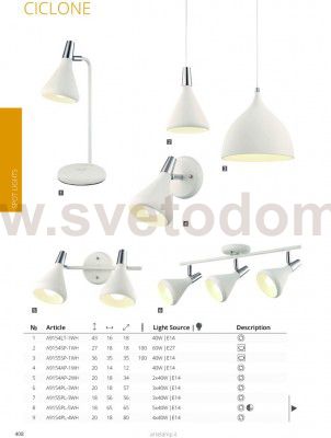 Светильник потолочный Arte lamp A9155PL-5WH CICLONE