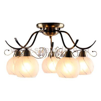 Светильник потолочный Classica-CL60E14*5AB металл, стекло E14*60W*5