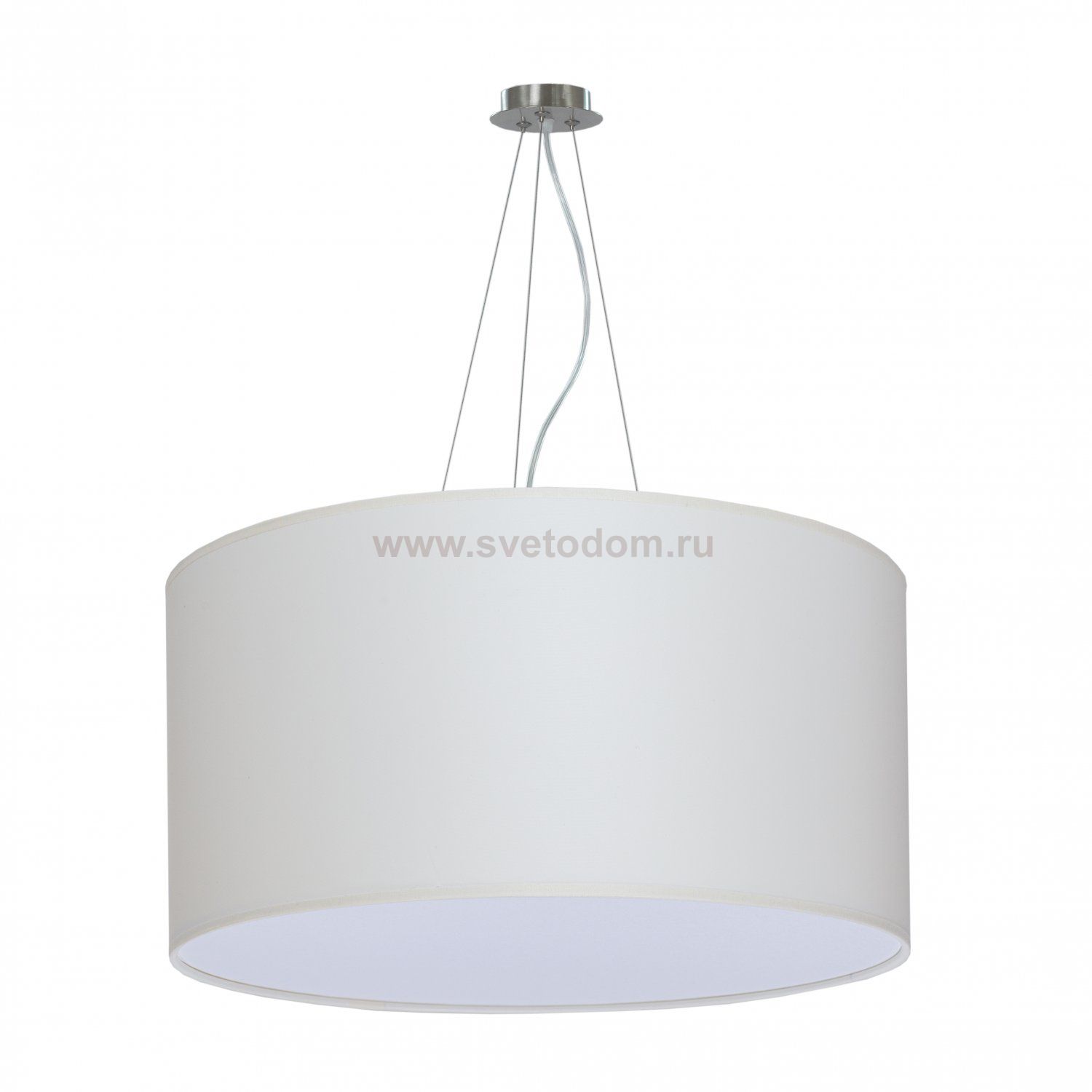 Подвесной светильник Crocus Glade S2 01 04g металл (никель/сат.)/ткань (крем.02), ?60/Н30см, 1х Е27