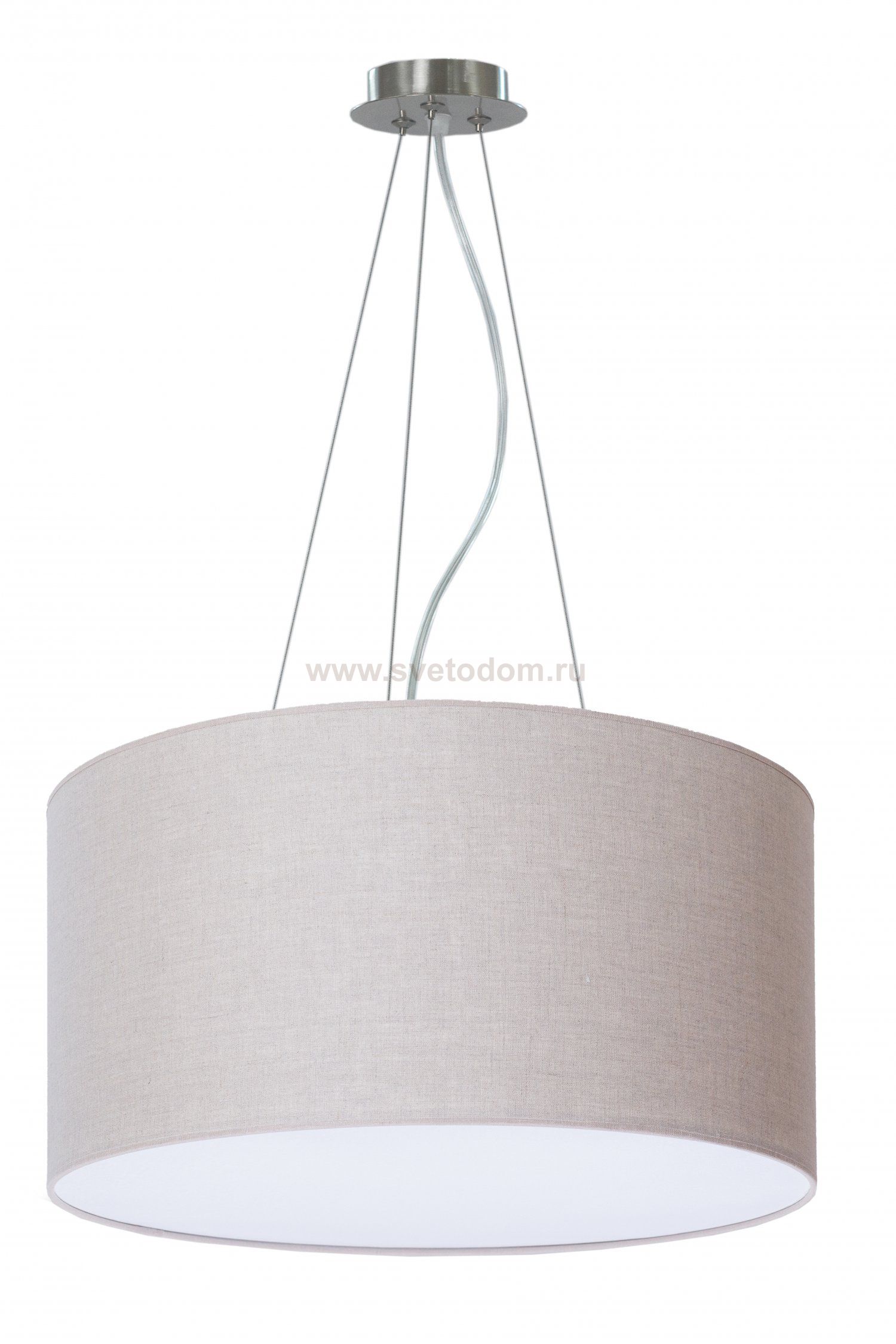 Подвесной светильник Crocus Glade S2 01 96g, металл(никель/сатин)/ткань(камелот),?60/Н30см,1х Е27