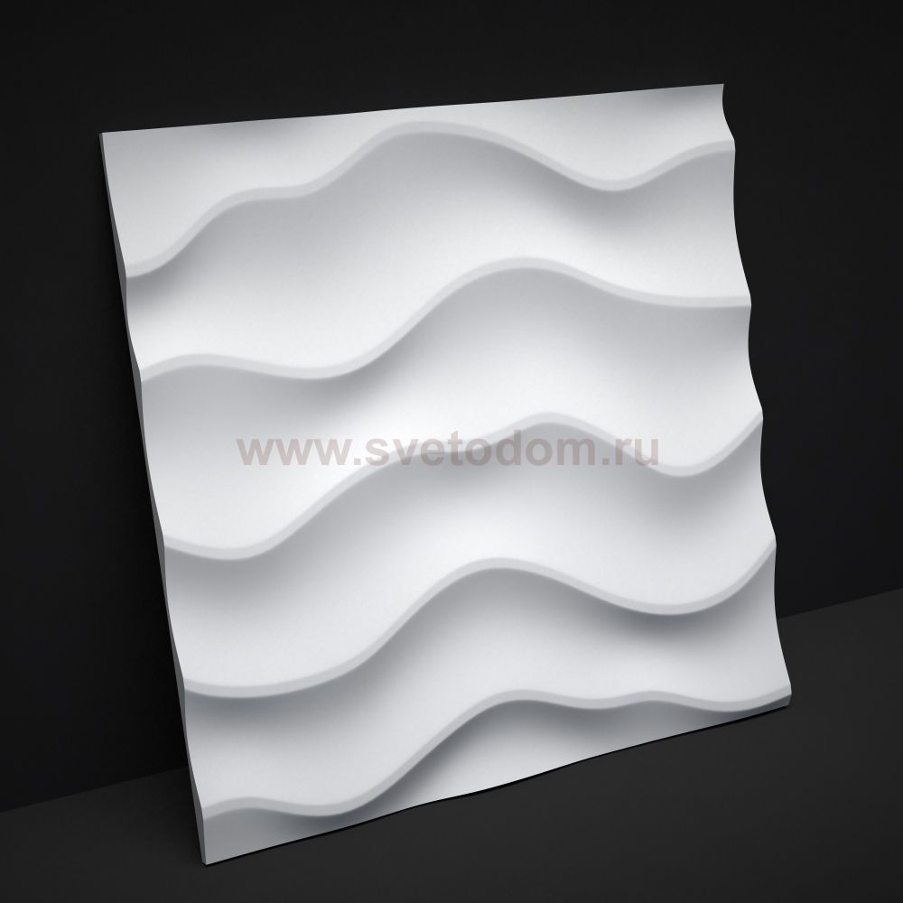 3D Дизайнерская панель из гипса Artpole SANDY-2 LED WHITE 3 модуля, 600x600 мм, 0,36 м2 (арт.D-0003-3WH)