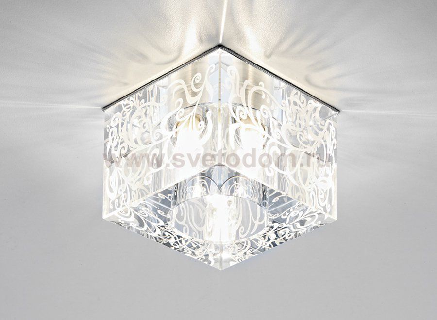 Точечный светильник Ambrella с узором D1006_CH-W