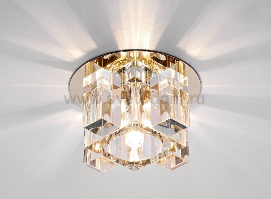 Светильник точечный Ambrella D1037 CL/CL/G золото/прозрачный G9 ORGANIC SPOT