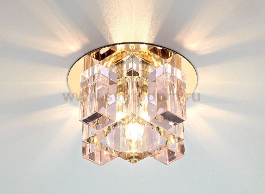 Встраиваемый светильник Ambrella D1037 PI/CL/G