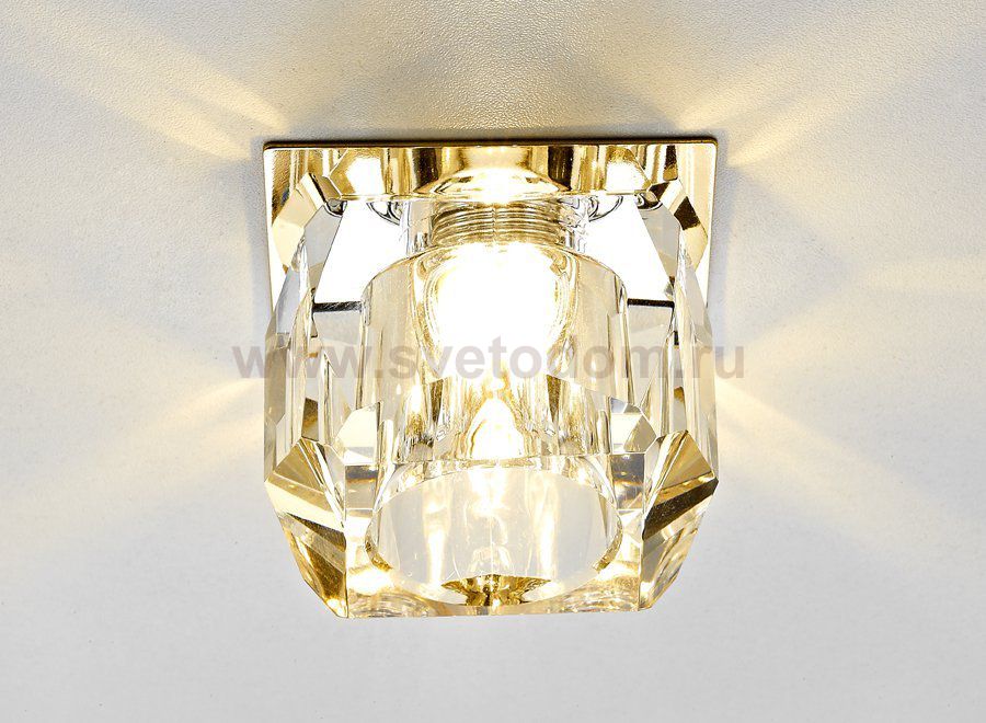 Точечный светильник Ambrella Кристальный D1041 CL/G