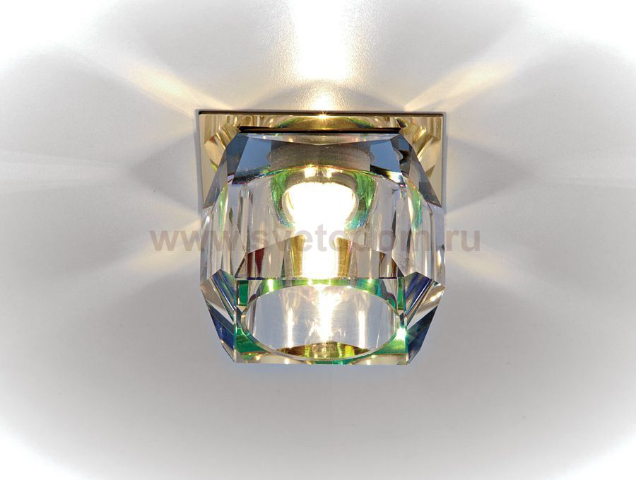 Светильник точечный Ambrella D1041 G/MULTI золото/перламутровый G9 CRYSTAL SPOT