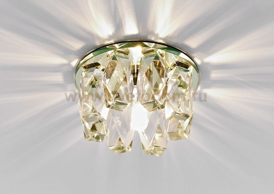 Светильник точечный Ambrella D1047 CL/CL/G золото/прозрачный G9 CRYSTAL SPOT
