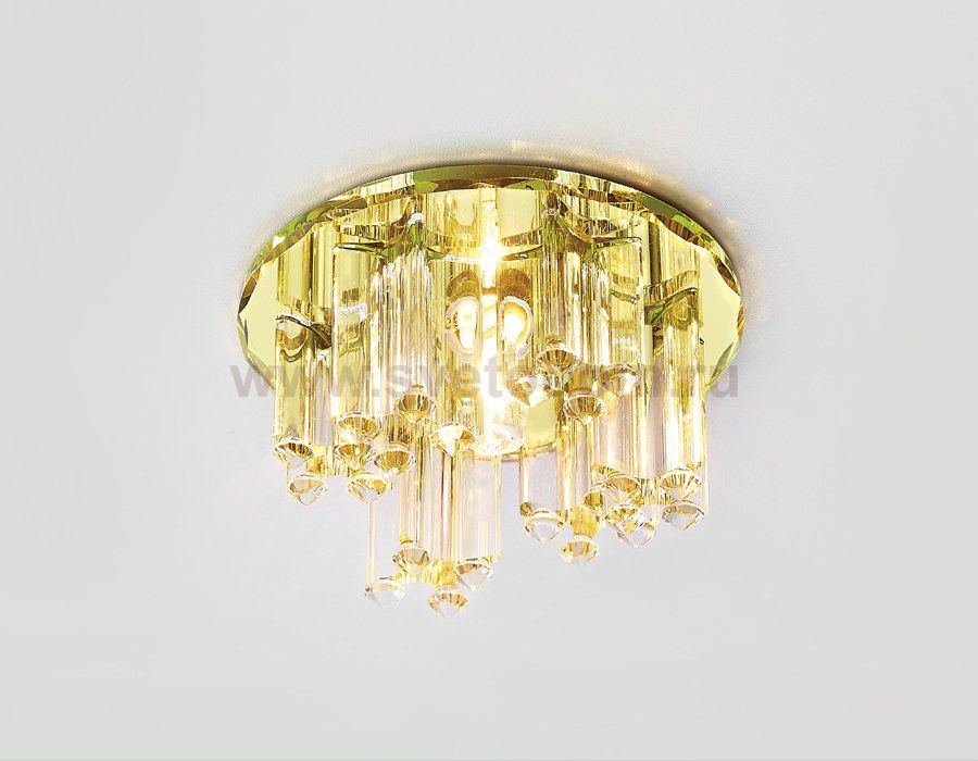 Светильник точечный Ambrella D1050 CL/CL/G золото/прозрачный G9 CRYSTAL SPOT