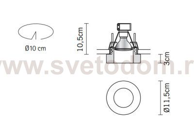 Встраиваемый светильник D27F1535 Fabbian