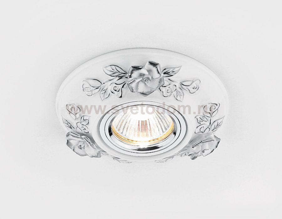 Светильник точечный Ambrella D5503 W/CH белый хром керамика ORGANIC SPOT